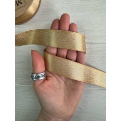 Ленты атласные с люрексом 2,5 см " Сияние "