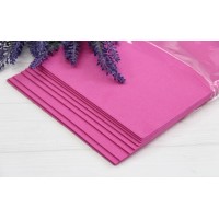 Фоаміран звичайний 20 * 30 см, малиновий 10 аркушів
