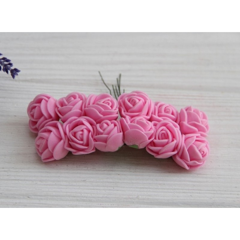 Троянди 2,0 см, рожеві 144 шт.