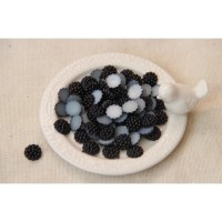 Кабошон "Кругла квіточка" 10 мм чорна 250 грамів