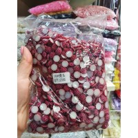 Кабошон " Круглий квіточок" 10 мм бордо 250 грамів