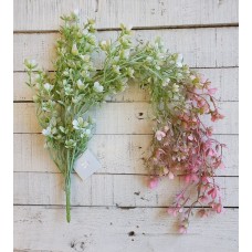 Зелень кучерява " Гілка з квітами" зелена з рожевим