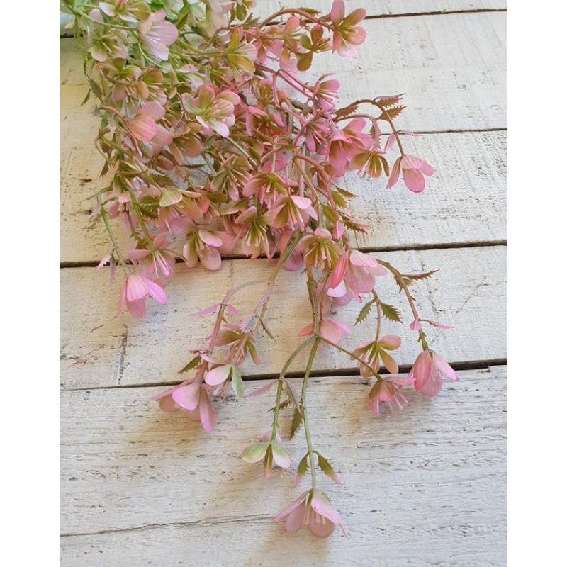 Зелень кучерява " Гілка з квітами" зелена з рожевим