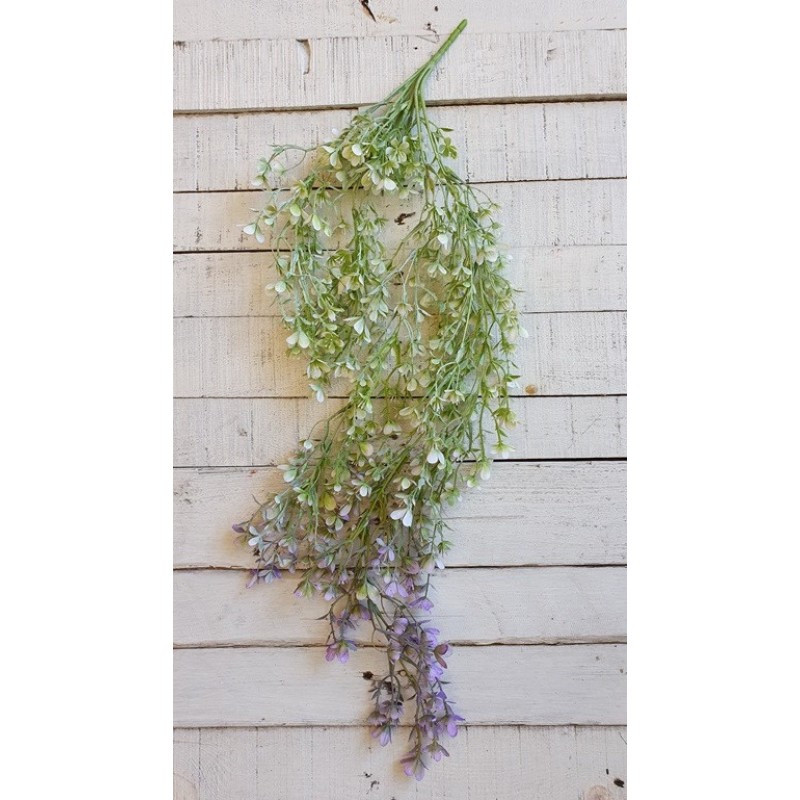 Зелень кучерява " Гілка з квітами" зелена з фіолетовим