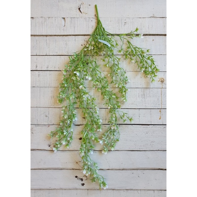 Зелень кучерява " Гілка з квітами" зелена з білим