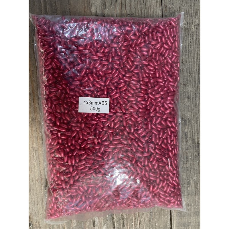 Бусины "  Рис  "  красные         500 грамм