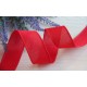 Стрічка котонова 3,8 см " Однотонна",  червона  5 метрів