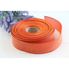 Стрічка котонова 3,8 см " Однотонна", помаранчева 15 метрів
