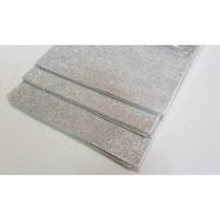 Фоамиран с глиттером    20*30 см  ,  СЕРЕБРО                10 листов