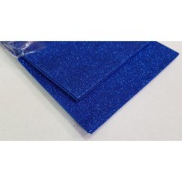 Фоміран із глітером 20*30 см, синій 10 аркушів