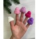 Шапочки вязанные декоративные , пыльная роза    25 шт