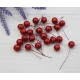 Ягідка на паличці з блискітками  червона 259 шт