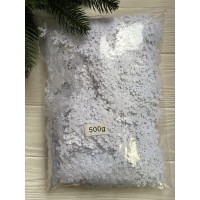 Паєтки "Сніжинки 1.7-2.0 см " білі звичайні Упаковка 500 грам