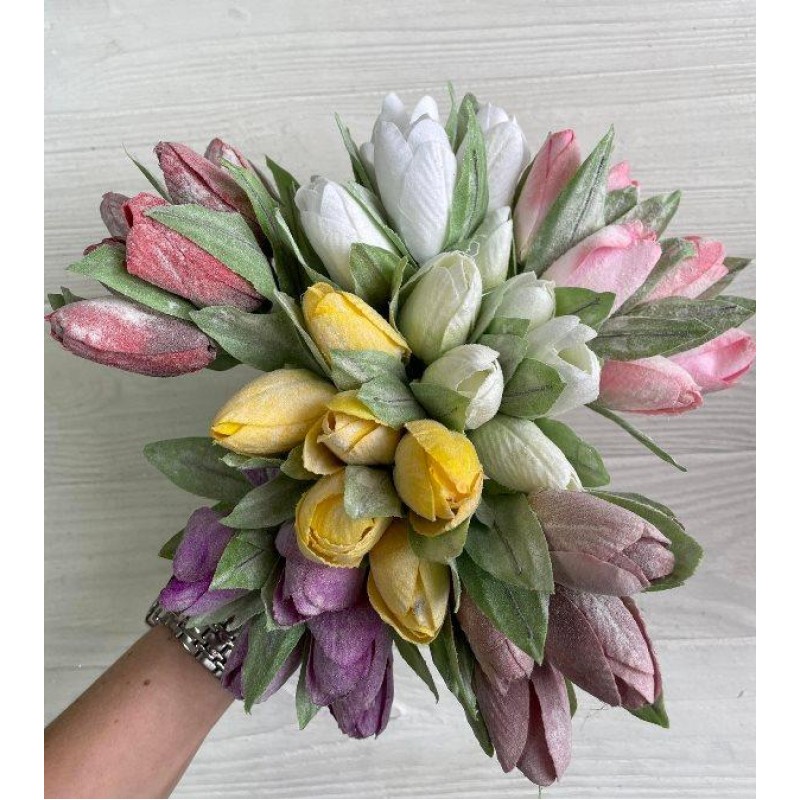 Тюльпани букет, кремові 24 шт.