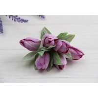 Тюльпани букет, темно-бузкові 30 шт