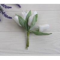 Тюльпани букет, білі 30 шт