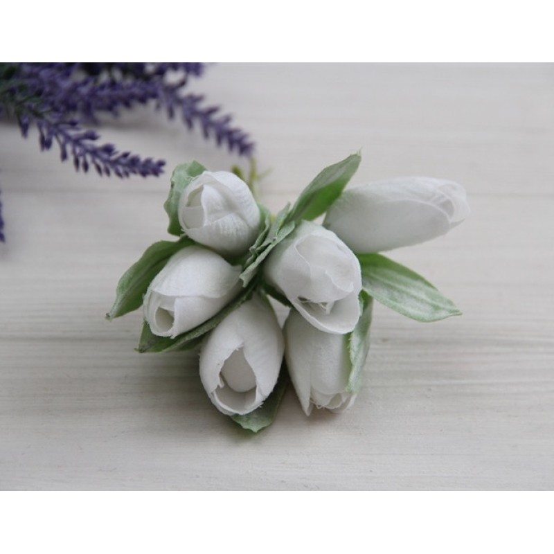 Тюльпани букет, білі 30 шт