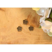 Подвеска металлическая " Цветок Hand Made  "  бронза   10 шт