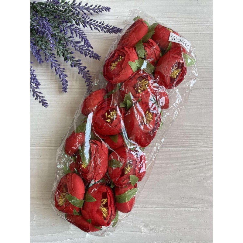 Ранункулюс букет, червоний 30 шт.