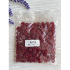 Серединка акриловая " Розочка 1.0 см  " бордо  200 шт
