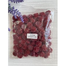 Серединка акриловая " Розочка 2.0 см  "  бордо  100 шт