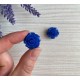 Серединка акриловая " Розочка 2.0 см  "  синяя  100 шт