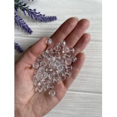 Бусины круглые " Хрустальные N 2 "    8 мм ,  прозрачные      500 грамм