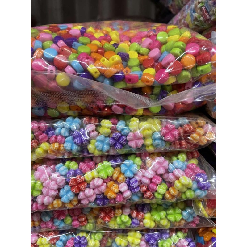 Бусины микс   " Плоские  "      500 грам