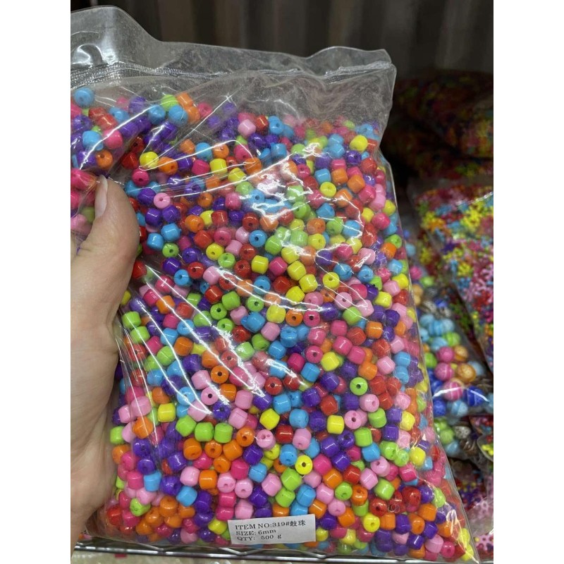 Бусины микс   " Бочонок  "      500 грам