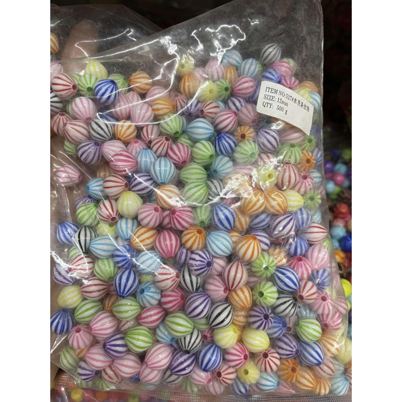 Бусины микс   "  Полосатые   "      500 грам