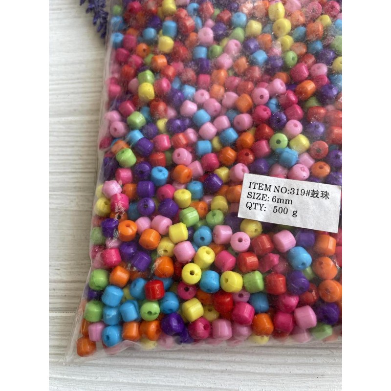 Бусины микс   " Бочонок  "      500 грам