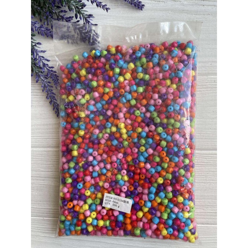 Бусины микс   " Бочонок  "      500 грам