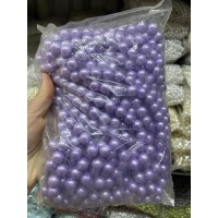 Бусины  Жемчуг  на нитке " Люкс "      12 мм фиолетовые    500 грам