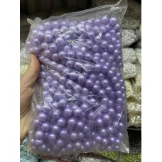 Бусины  Жемчуг  на нитке " Люкс "      12 мм фиолетовые    500 грам
