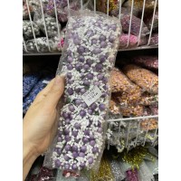 Добавка с шариком  ,  белая с фиолетовым  12 букетов