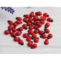 Божьи коровки без липучки " 1.1 * 0.9 см "    100 шт