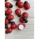Божьи коровки  деревянные 2,3 * 1,8  см      УПАКОВКА  24  шт