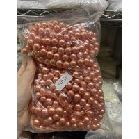 Бусины  Жемчуг  на нитке " Люкс "      12 мм оранжевые   500 грам