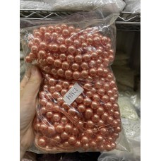 Бусины  Жемчуг  на нитке " Люкс "      12 мм оранжевые   500 грам