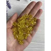 Бусины  " Куб  хрустальный "  10 мм ,  желтые       500 грамм
