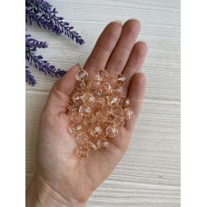 Бусины круглые " Хрустальные "    10 мм ,  персиковые     500 грамм