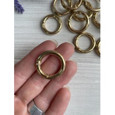 Кольцо самозажимное 23 мм , золото    1 шт