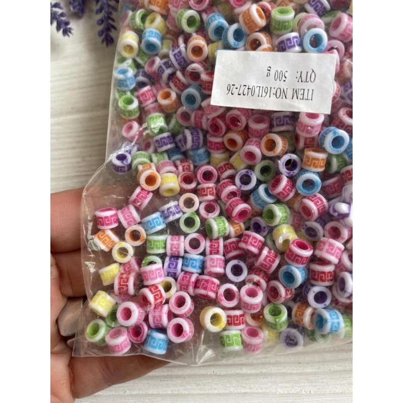 Бусины микс   " Цилиндр "     500 грам