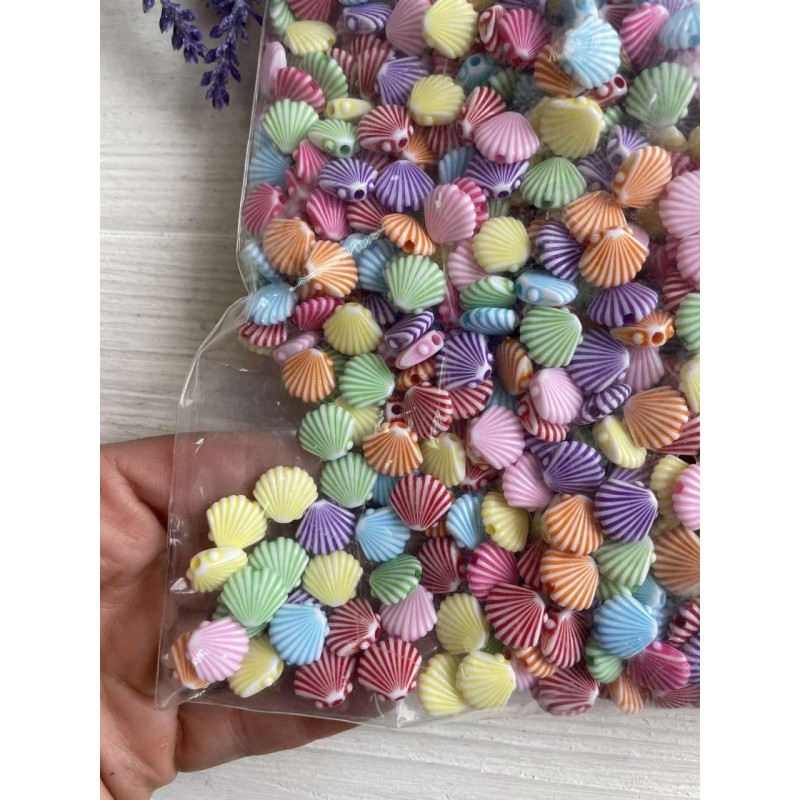 Бусины микс   " Ракушка  "      500 грам