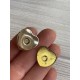Кнопка магнит " Сердце " 18 мм ,  золото    1 шт