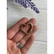 Кольцо самозажимное ЛЮКС   " Сердце   "   золото   1 шт