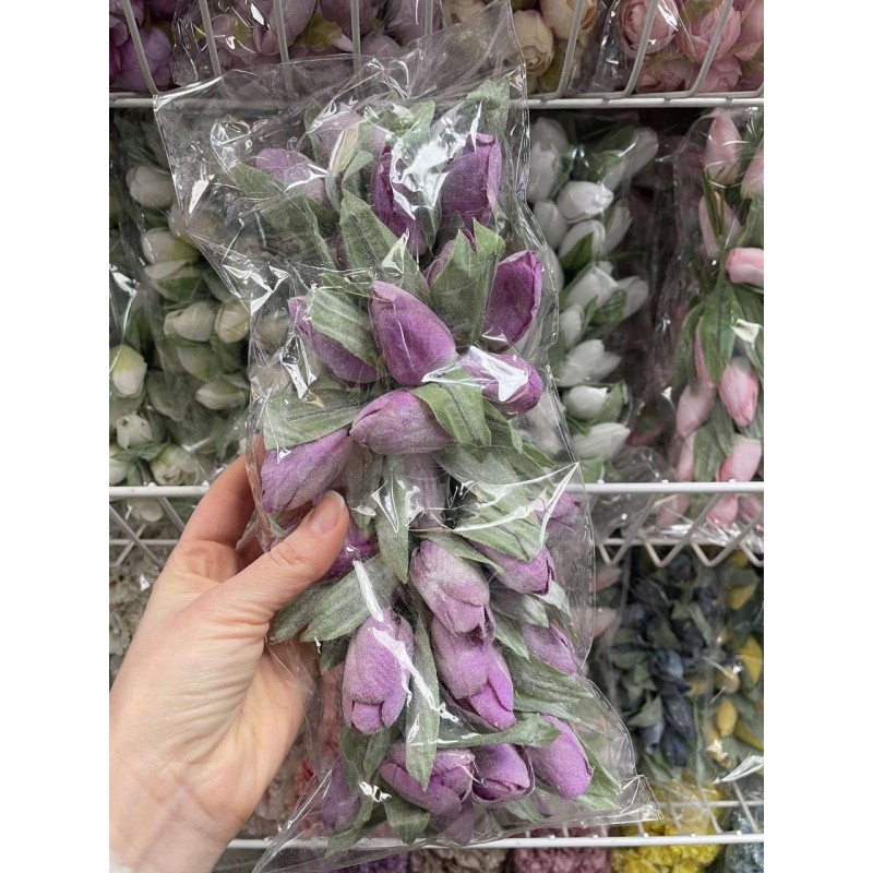 Тюльпани букет, темно-бузкові 30 шт