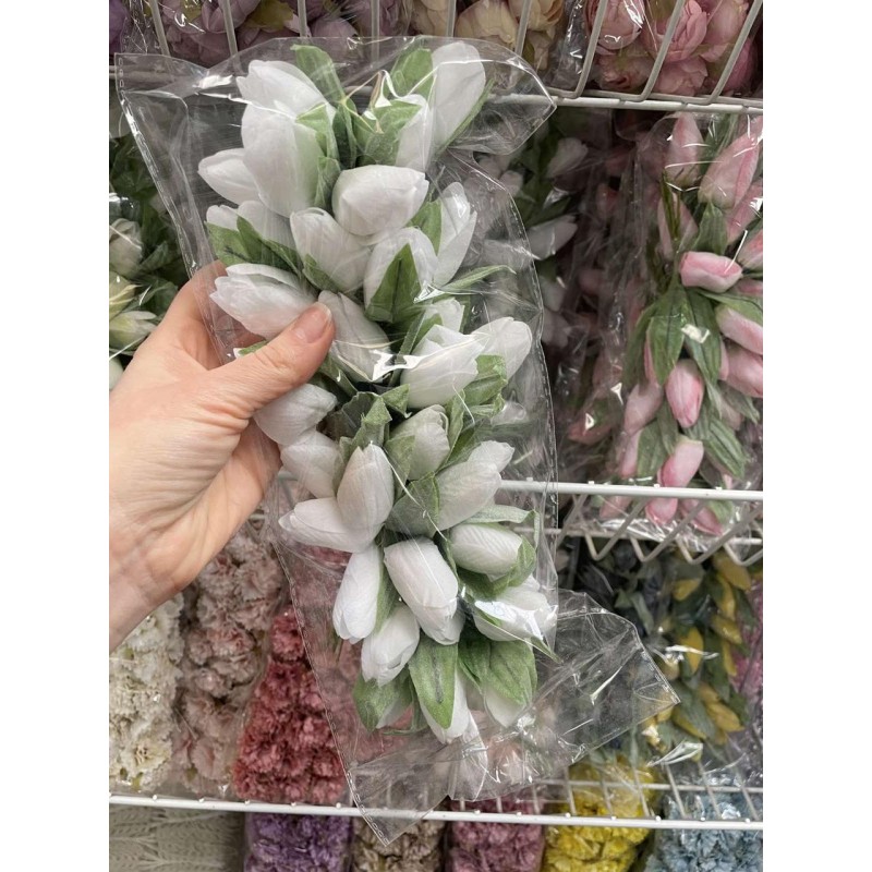 Тюльпани букет, білі 30 шт