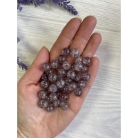 Бусины  "  Битое стекло  № 2 "    8 мм ,  графит    500 грамм