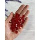 Намистини " Куб кришталевий" 10 мм, темно червоний  500 грамів